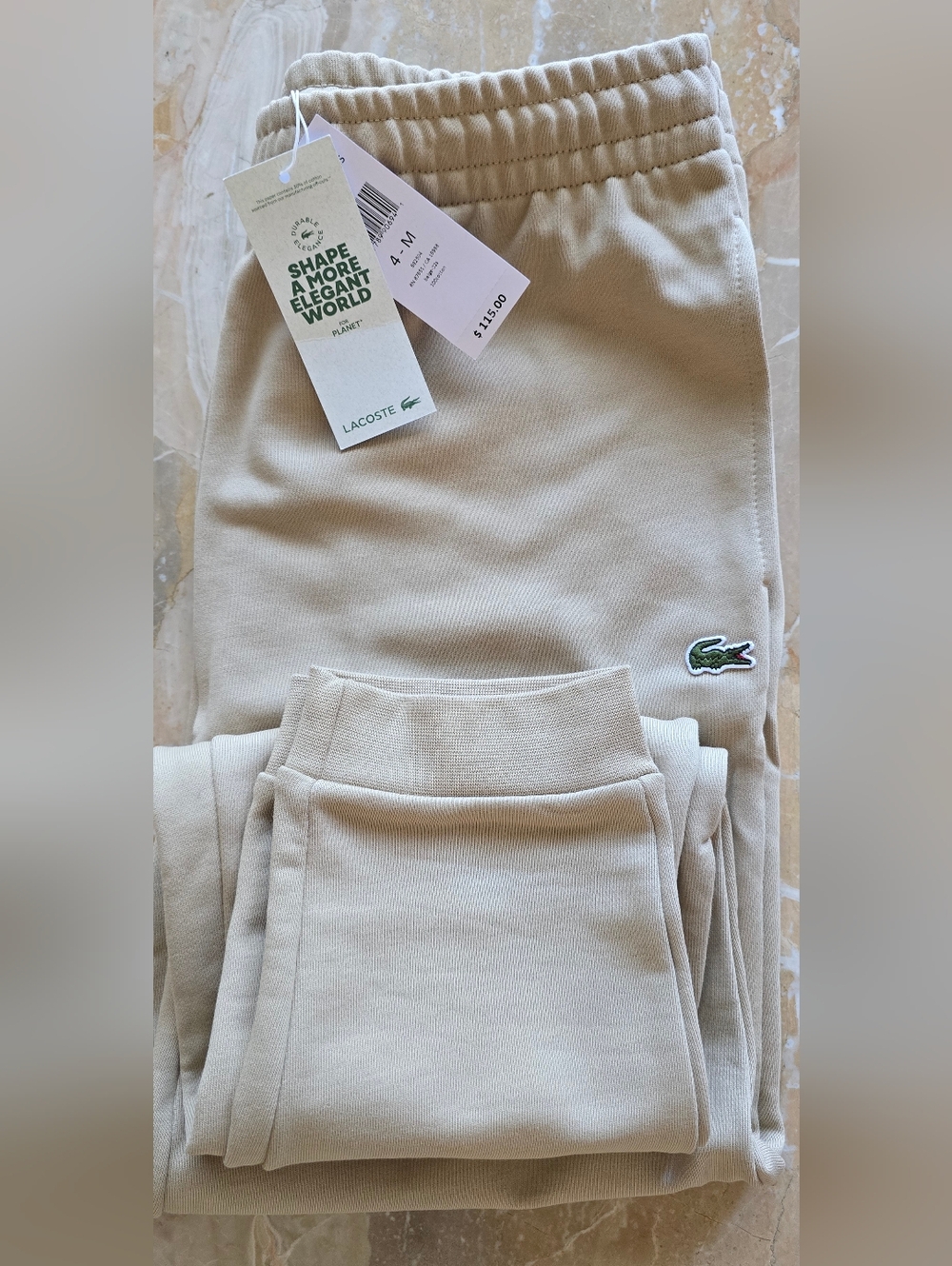 Lacoste Men's Tapered Leg Sweatpants, Sz M